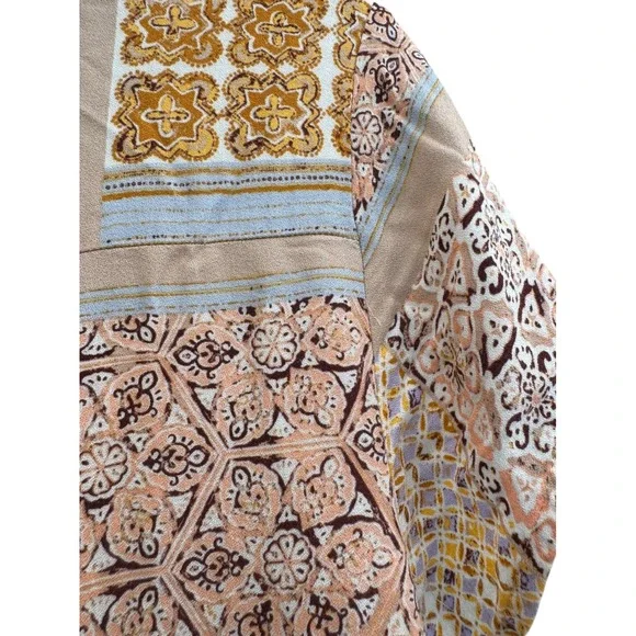 Savanna Jane Boho-Chic V Neck Embroidered T-Shirt Dress 100% Rayon Size S - Picture 14 of 16